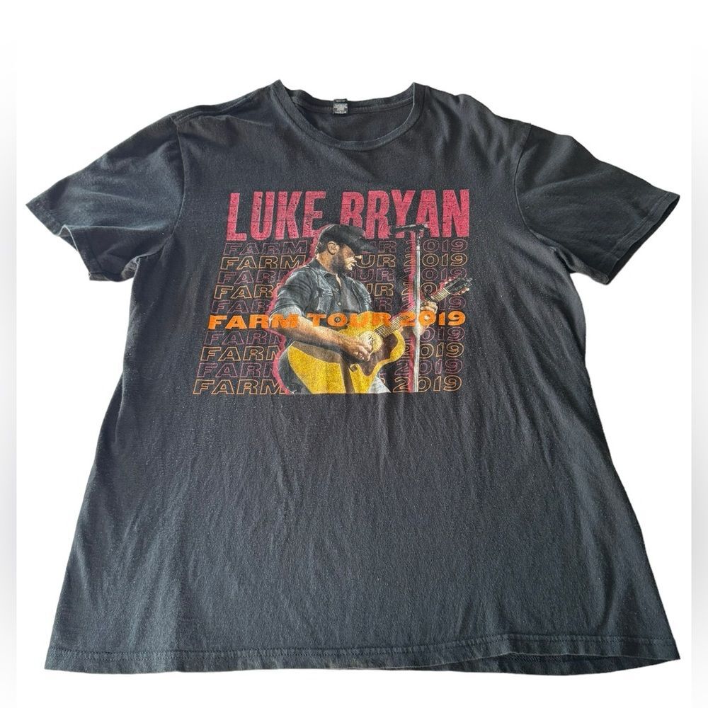 The Concert Tee District Luke Bryan 2019 Band Farm Tour T-Shirt Size XL